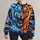 Icy Blue Tiger and Flames for Bold Outdoor Adventures and Everyday Wear All-over Print Knitted Sweater - 1