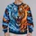 Icy Blue Tiger and Flames for Bold Outdoor Adventures and Everyday Wear All-over Print Knitted Sweater - 2