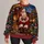 Santa Reading by the Fireside for Cozy Christmas Evenings and Festive Family Gatherings All-over Print Knitted Sweater - 1