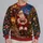 Santa Reading by the Fireside for Cozy Christmas Evenings and Festive Family Gatherings All-over Print Knitted Sweater - 2