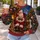 Santa Reading by the Fireside for Cozy Christmas Evenings and Festive Family Gatherings All-over Print Knitted Sweater - 5