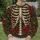 Ivory Skeleton and Crimson Roses for Casual Gothic Botanical Style All-over Print Knitted Sweater - 6