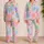Blush Daisy Blooms Sleep Set for Cozy Bedtime and Sweet Lounge Moments for Kids Satin Pajamas Set - 2