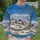Snowy Countryside Village and Sheep for Cozy Winter Country Living All-over Print Knitted Sweater - 6