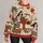 Cat-Loving Reader in a Cozy Floral Living Room for Relaxed Everyday Style at Home All-over Print Knitted Sweater - 1