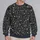 Antique Gold Wildflower Vines on Midnight Navy for Relaxed Everyday Botanical Style All-over Print Knitted Sweater - 2