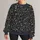 Antique Gold Wildflower Vines on Midnight Navy for Relaxed Everyday Botanical Style All-over Print Knitted Sweater - 1
