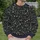 Antique Gold Wildflower Vines on Midnight Navy for Relaxed Everyday Botanical Style All-over Print Knitted Sweater - 6