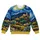 Swirling Blue Night Village Scene for Artistic Everyday Wear and Creative Weekend Outings All-over Print Knitted Sweater - 4