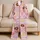 Cute Donut Motif For Cozy Nights, Sweet Gifting, And All Seasons Wear At Home For Girls Satin Pajamas Set - 5