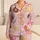 Cute Donut Motif For Cozy Nights, Sweet Gifting, And All Seasons Wear At Home For Girls Satin Pajamas Set - 1