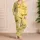 Cheerful Yellow Duck Face Lounge Style For Cozy Summer Nights At Home, Kids Unisex Satin Pajamas Set - 4