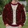 Gothic Red Brocade Vampire Vest for Halloween Parties and Spooky Costume Events All-over Print Knitted Sweater - 6