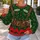 Elf Workshop Couple Outfit Details for Christmas Parties and Holiday Gift Giving All-over Print Knitted Sweater - 5