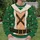 Naughty Elf Chest Cutout Holiday Party Look for Funny Christmas Couple Celebrations All-over Print Knitted Sweater - 6