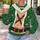 Naughty Elf Chest Cutout Holiday Party Look for Funny Christmas Couple Celebrations All-over Print Knitted Sweater - 5