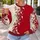 Burgundy Botanical Vine And Cream Foliage For Autumn Layering, Women's Seasonal Style All-over Print Knitted Sweater - 5
