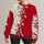 Burgundy Botanical Vine And Cream Foliage For Autumn Layering, Women's Seasonal Style All-over Print Knitted Sweater - 1