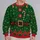 Elf Belt and Candy Cane Holiday Look for Christmas Parties and Seasonal Celebrations All-over Print Knitted Sweater - 2