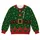 Elf Belt and Candy Cane Holiday Look for Christmas Parties and Seasonal Celebrations All-over Print Knitted Sweater - 4