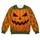 Carved Pumpkin Jack O Lantern Face for Halloween Parties and Autumn Fall Festivities All-over Print Knitted Sweater - 4