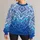 Blue Mandala and Leopard Motifs for Creative Everyday Style and Weekend Outings All-over Print Knitted Sweater - 1
