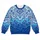 Blue Mandala and Leopard Motifs for Creative Everyday Style and Weekend Outings All-over Print Knitted Sweater - 4