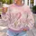Blush Rose And Lavender Tulip Blooms For Romantic Spring Style And Everyday Wear Women All-over Print Knitted Sweater - 5
