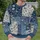 Blue Denim Patchwork Florals for Relaxed Spring and Autumn Everyday Style for Women All-over Print Knitted Sweater - 6