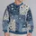 Blue Denim Patchwork Florals for Relaxed Spring and Autumn Everyday Style for Women All-over Print Knitted Sweater - 2
