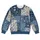Blue Denim Patchwork Florals for Relaxed Spring and Autumn Everyday Style for Women All-over Print Knitted Sweater - 4