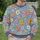 Blue Daisy Florals for Cheerful Spring Outings and Everyday Casual Style for Women All-over Print Knitted Sweater - 6