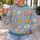 Blue Daisy Florals for Cheerful Spring Outings and Everyday Casual Style for Women All-over Print Knitted Sweater - 5