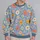 Blue Daisy Florals for Cheerful Spring Outings and Everyday Casual Style for Women All-over Print Knitted Sweater - 2