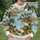 Tropical Lake, Palm Trees and Hibiscus for Relaxed Outdoor Getaways and Nature Lovers All-over Print Knitted Sweater - 6