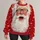 Surprised Santa Face Holiday Cheer For Christmas Parties And Festive Winter Gatherings All-over Print Knitted Sweater - 1