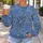 Blue Paisley Bandana Patchwork Motif for Everyday Streetwear and Casual Weekend Style All-over Print Knitted Sweater - 5