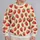 Red Strawberry Fruit Motifs for Sunny Weekend Outings and Casual Everyday Wear All Season All-over Print Knitted Sweater - 2