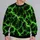 Neon Green Lightning Bolts for Gym Training, Hiking and Everyday Outdoor Wear All-over Print Knitted Sweater - 2