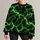 Neon Green Lightning Bolts for Gym Training, Hiking and Everyday Outdoor Wear All-over Print Knitted Sweater - 1