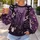 Purple Cat Band With Guitars For Music Lovers And Playful Streetwear Fans All-over Print Knitted Sweater - 5