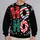 Red Green Ho Ho Candy Cane Snowflake Christmas Holiday Celebration All-over Print Knitted Sweater - 2