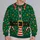 Elf Belt, Candy Canes And Snowflakes For Festive Holiday Parties And Cozy December Cosplay All-over Print Knitted Sweater - 2