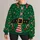 Elf Belt, Candy Canes And Snowflakes For Festive Holiday Parties And Cozy December Cosplay All-over Print Knitted Sweater - 1