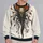Creepy Skull and Pumpkin Horror for Halloween Parties and Dark Autumn Night Out All-over Print Knitted Sweater - 2