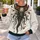 Creepy Skull and Pumpkin Horror for Halloween Parties and Dark Autumn Night Out All-over Print Knitted Sweater - 5