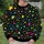 Colorful Neon Stars for Parties, Festivals, and Bright Everyday Outfits All-over Print Knitted Sweater - 6