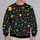 Colorful Neon Stars for Parties, Festivals, and Bright Everyday Outfits All-over Print Knitted Sweater - 2