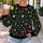 Colorful Neon Stars for Parties, Festivals, and Bright Everyday Outfits All-over Print Knitted Sweater - 5