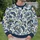 Blue And Ivory Floral Motifs For Relaxed Everyday Outfits And Garden Gatherings All-over Print Knitted Sweater - 6